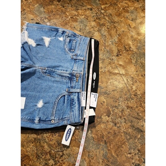 Lot of 2 NWT Old Navy Boyfriend Cutoff Cuffed Shorts SZ 2 Denim Distressed (A225 - Picture 4 of 10